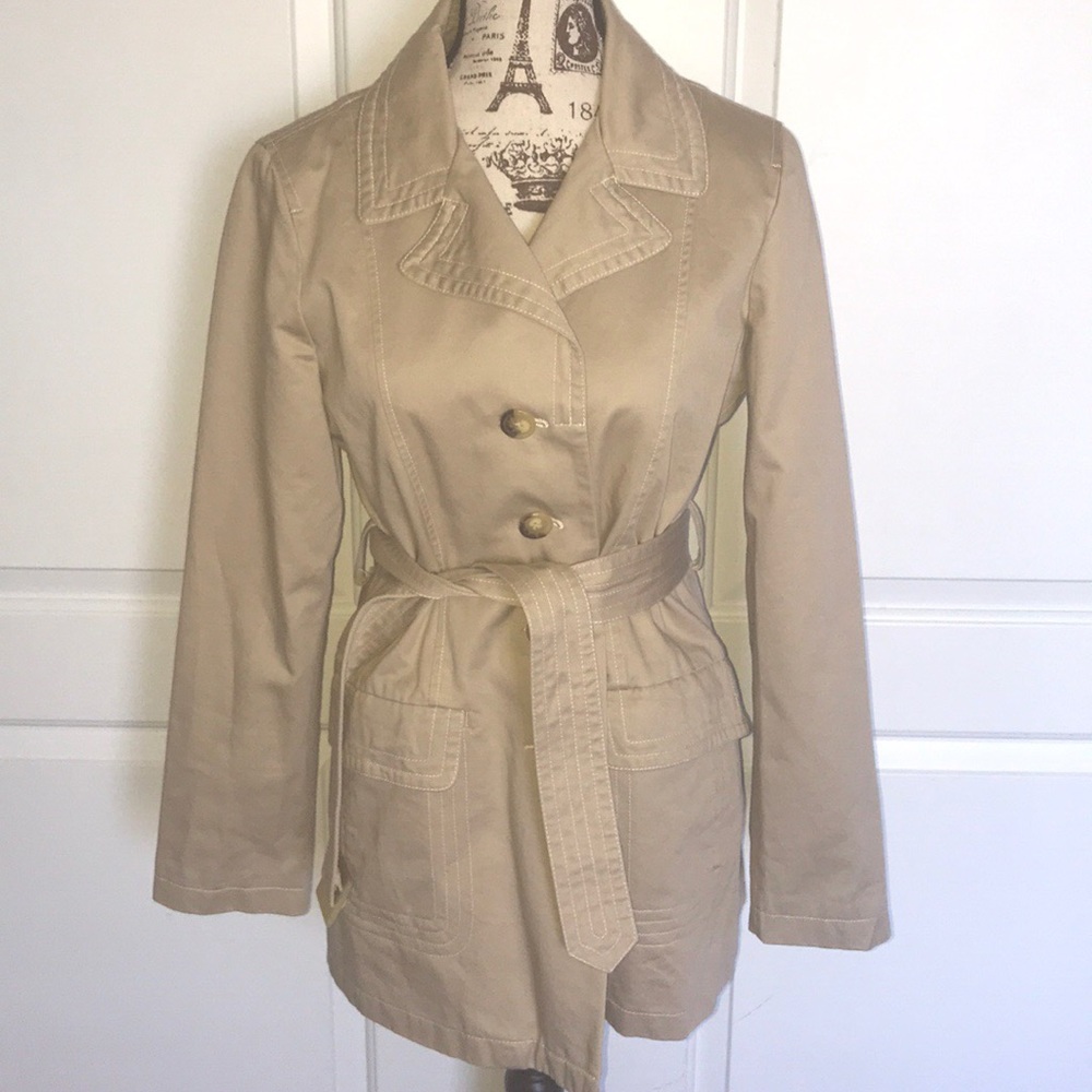💕NWOT💕WATER-RESISTANT TIE-BELT TRENCH COAT
